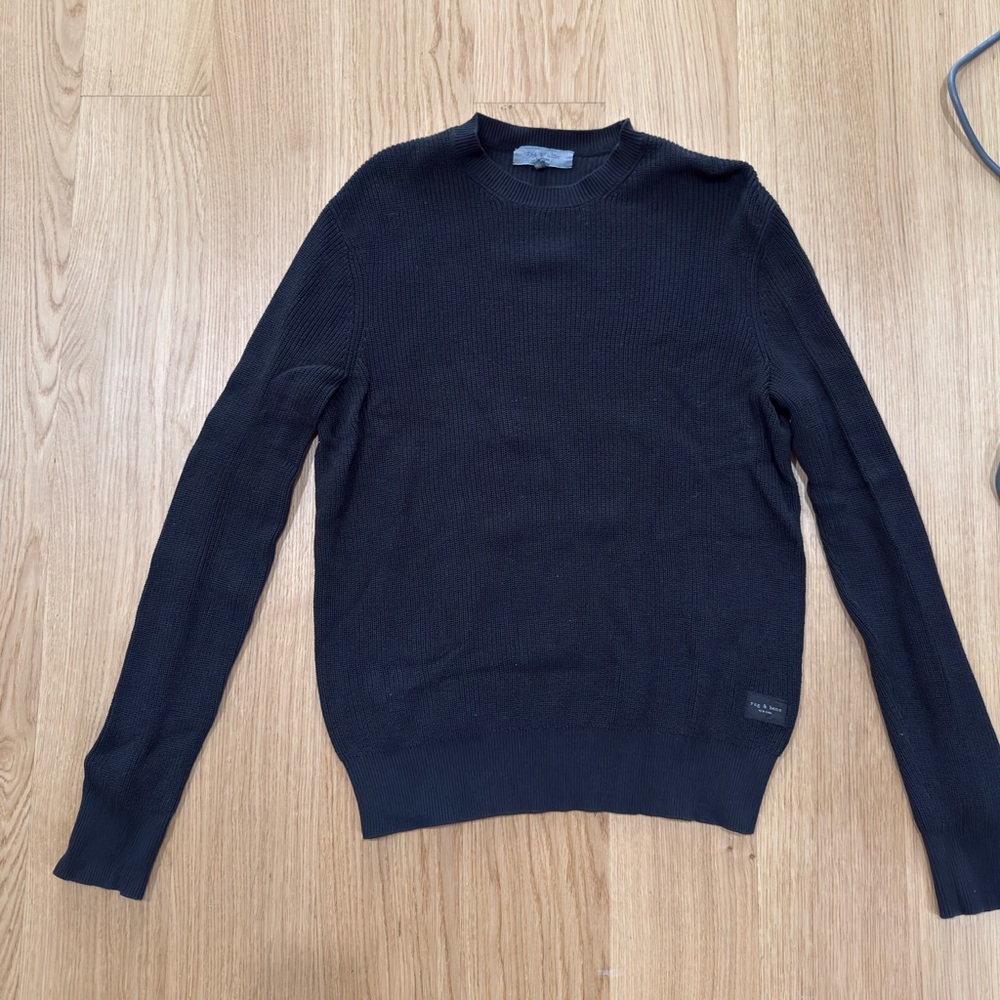 Rag & Bone Men’s Navy Heavy Sweater Wool Blend